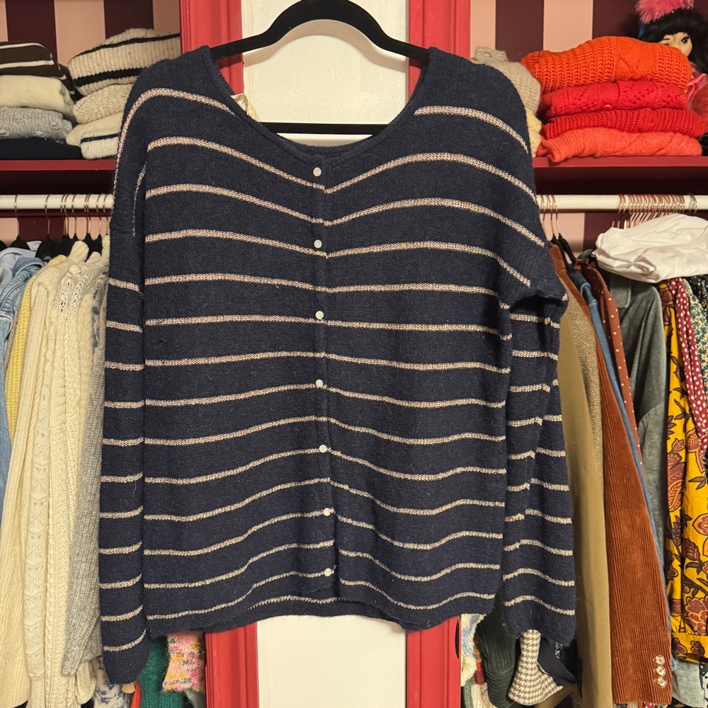 Gaspard sezane Navy Striped Women's Sweater